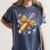 Pencil Leopard Coquette Bow Teacher Life Back To School Women's Comfort Colors T-Shirt Denim