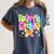 Preppy Fourth Grade Back To School 4th Grade Teacher Girls Women's Comfort Colors T-Shirt Denim