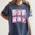 Preppy Spooky Teacher Halloween Ghost Coquette Bow Autumn Women's Comfort Colors T-Shirt Denim