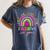 Rainbow I Believe In You Teacher Testing Day Women's Comfort Colors T-Shirt Denim
