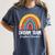 Rainbow Pencil Dream Exceptional Education Team SPED Teacher Women's Comfort Colors T-Shirt Denim