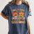 Retro Fall In Love With Learning Autumn Pumpkin Teacher Kids Women's Comfort Colors T-Shirt Denim