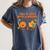 Retro Fall In Love With Learning Autumn Pumpkin Teacher Women's Comfort Colors T-Shirt Denim Retro Fall In Love With Learning Autumn Pumpkin Teacher Women's Comfort Colors T-Shirt Denim