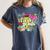 Retro First Grade Teacher Disco Ball Coquette Back To School Women's Comfort Colors T-Shirt Denim Retro First Grade Teacher Disco Ball Coquette Back To School Women's Comfort Colors T-Shirt Denim