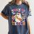 Retro Floral Ghost Trick Or Teach Groovy Teacher Halloween Women's Comfort Colors T-Shirt Denim Retro Floral Ghost Trick Or Teach Groovy Teacher Halloween Women's Comfort Colors T-Shirt Denim