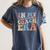 Retro Groovy In My Instructional Coach Era Teacher Women's Comfort Colors T-Shirt Denim Retro Groovy In My Instructional Coach Era Teacher Women's Comfort Colors T-Shirt Denim