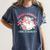 Retro Pink Christmas Santa's Favorite Art Teacher Artist Women's Comfort Colors T-Shirt Denim
