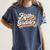 Retro Sunset Fifth Grade Teacher & Student Back To School Women's Comfort Colors T-Shirt Denim