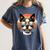 Retro Sunset Sunglasses Boston Terrier Boston Bull Bostie Women's Comfort Colors T-Shirt Denim