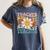 Retro Teacher Daisy Colorful Elementary School Teacher Women's Comfort Colors T-Shirt Denim