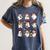 Santa Ghost Reading Books Christmas Library Teacher Women's Comfort Colors T-Shirt Denim