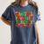 Santas Favorite Teacher Retro Groovy Christmas Xmas Women Women's Comfort Colors T-Shirt Denim