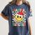 Santas Favorite Teacher Retro Groovy Smile Face Christmas Women's Comfort Colors T-Shirt Denim Santas Favorite Teacher Retro Groovy Smile Face Christmas Women's Comfort Colors T-Shirt Denim