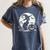 Scary Halloween Cat Costume Retro Cat Moon For Men Women Kids Women's Comfort Colors T-Shirt Denim