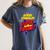School Counselor Teacher Superhero Superpower Comic Book Women's Comfort Colors T-Shirt Denim