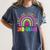 Second Grade Rainbow Girls Boys Teacher Team 2nd Grade Squad Women's Comfort Colors T-Shirt Denim Second Grade Rainbow Girls Boys Teacher Team 2nd Grade Squad Women's Comfort Colors T-Shirt Denim