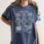 Sheldon Nerdy Forms Carbon Nanotubes Chemistry Teacher Geek Women's Comfort Colors T-Shirt Denim