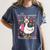Silly Goose Teacher Club Animal Lover Groovy Teacher Women's Comfort Colors T-Shirt Denim