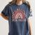 Special Education Shirt Teacher SPED Leopard Boho Rainbow Women's Comfort Colors T-Shirt Denim