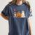 Spooky Ghost Boston Terrier Pumpkin Halloween Dog Lover Women's Comfort Colors T-Shirt Denim