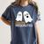 Spooky Inequalities Ghosts Halloween Math Teacher Women's Comfort Colors T-Shirt Denim Spooky Inequalities Ghosts Halloween Math Teacher Women's Comfort Colors T-Shirt Denim