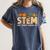 STEM Teacher Thanksgiving Grateful Educator Science Class Women's Comfort Colors T-Shirt Denim
