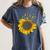 Sunflower Puzzle Pieces Autism Awareness For Mom Teacher For Women Women's Comfort Colors T-Shirt Denim