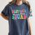 Support Dream Services Team Groovy Teacher Support Squad Women's Comfort Colors T-Shirt Denim Support Dream Services Team Groovy Teacher Support Squad Women's Comfort Colors T-Shirt Denim