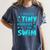 Swimming Teacher I Teach Tiny Humans To Swim Swim Instructor Women's Comfort Colors T-Shirt Denim