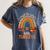I Teach The Cutest Little Turkeys Thanksgiving Teacher Men Women Girls Kids Women's Comfort Colors T-Shirt Denim