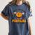I Teach The Cutest Pumpkins In The Patch Groovy Teacher Fall Women's Comfort Colors T-Shirt Denim