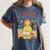 I Teach In My Pajamas Crayon Home School Teacher PJs Women's Comfort Colors T-Shirt Denim