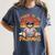 I Teach In My Pajamas Teacher Sunset Bear Retro Women's Comfort Colors T-Shirt Denim