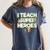 I Teach Superheroes School Teacher Professor Women's Comfort Colors T-Shirt Denim I Teach Superheroes School Teacher Professor Women's Comfort Colors T-Shirt Denim