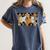 Teacher Appreciation Boho Floral Leopard Checkered Women's Comfort Colors T-Shirt Denim