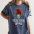 Teacher Gnome Xmas Family Matching Plaid Christmas Gnomes Women's Comfort Colors T-Shirt Denim