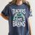 Teacher Halloween Shirt Women Men Teachers Love Brains Women's Comfort Colors T-Shirt Denim Teacher Halloween Shirt Women Men Teachers Love Brains Women's Comfort Colors T-Shirt Denim
