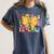 Teacher Pencil Coquette Bow Back To School Teacher Women's Comfort Colors T-Shirt Denim