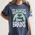 Teachers Love Brains Halloween Costume Trick Treat Zombie Women's Comfort Colors T-Shirt Denim