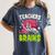 Teachers Love Brains Skeleton Halloween Teacher Funny Women's Comfort Colors T-Shirt Denim