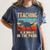 Teaching Is a Walk In Park Dinosaur Teacher Women's Comfort Colors T-Shirt Denim