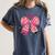Teaching Is A Work Of Heart Pencil Bow Teacher Valentine Women's Comfort Colors T-Shirt Denim Teaching Is A Work Of Heart Pencil Bow Teacher Valentine Women's Comfort Colors T-Shirt Denim