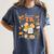 Team TK Crew Preppy Coquette Bow Pumpkin Fall TK Teacher Women's Comfort Colors T-Shirt Denim