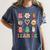 Team TK Teacher Christmas Groovy Smile Face Girl Boy Kid TK Women's Comfort Colors T-Shirt Denim