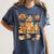Thanksgiving One Thankful Art Teacher Fall Groovy Men Women Women's Comfort Colors T-Shirt Denim Thanksgiving One Thankful Art Teacher Fall Groovy Men Women Women's Comfort Colors T-Shirt Denim