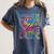 Tie Dye 2nd Grade Typography Team Second Grade Teacher Women's Comfort Colors T-Shirt Denim