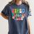 Tired Teachers Club Groovy Teachers Back To School Women's Comfort Colors T-Shirt Denim