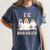 TK Boo Crew Retro Groovy Halloween Floral Ghost TK Teacher Women's Comfort Colors T-Shirt Denim TK Boo Crew Retro Groovy Halloween Floral Ghost TK Teacher Women's Comfort Colors T-Shirt Denim