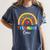 TK And Kinder Crew TK Teacher Transitional Kindergarten PreK Women's Comfort Colors T-Shirt Denim