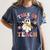 Trick Or Teach Groovy Teacher Halloween Retro Floral Ghost Women's Comfort Colors T-Shirt Denim